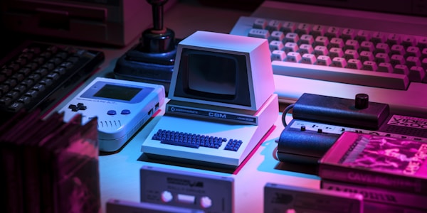 电子游戏厅场景 - 多彩老虎机与游戏机排列